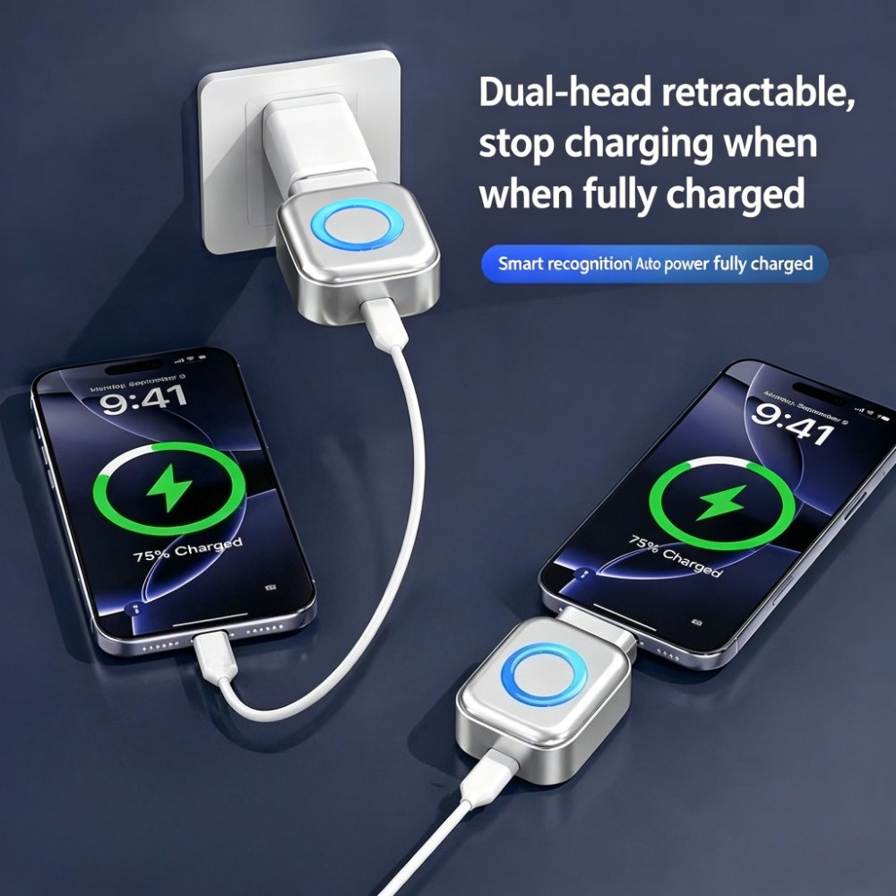 USB-C Auto Full-Charge Separator Smart Auto-Disconnect Charger Stopper 140W Overcharge Protection For Phone Android Safe Night Charging photo 6