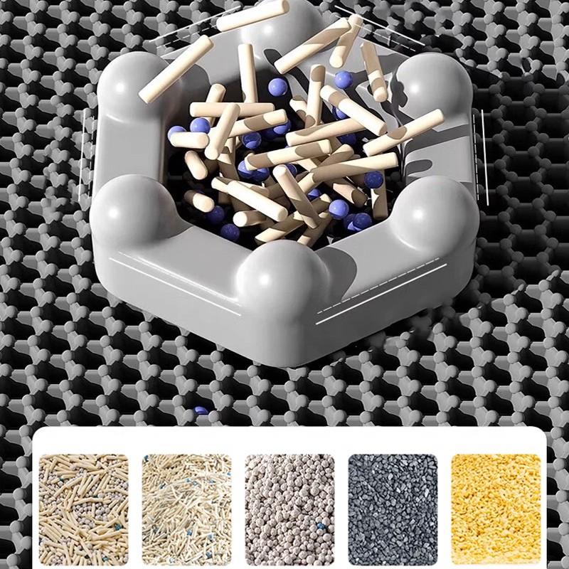 Large Double Layer Cat Litter Mat Non-Slip Pad For Cats Litter Box, Paw Clean UK photo 4
