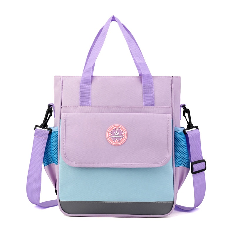 Primary School Student Printing And Tutoring Bag, Three Hand Bag, Children's One Shoulder Hand-held Printing Logo Tutoring Bag, Art File Bag - Xueqing photo 1