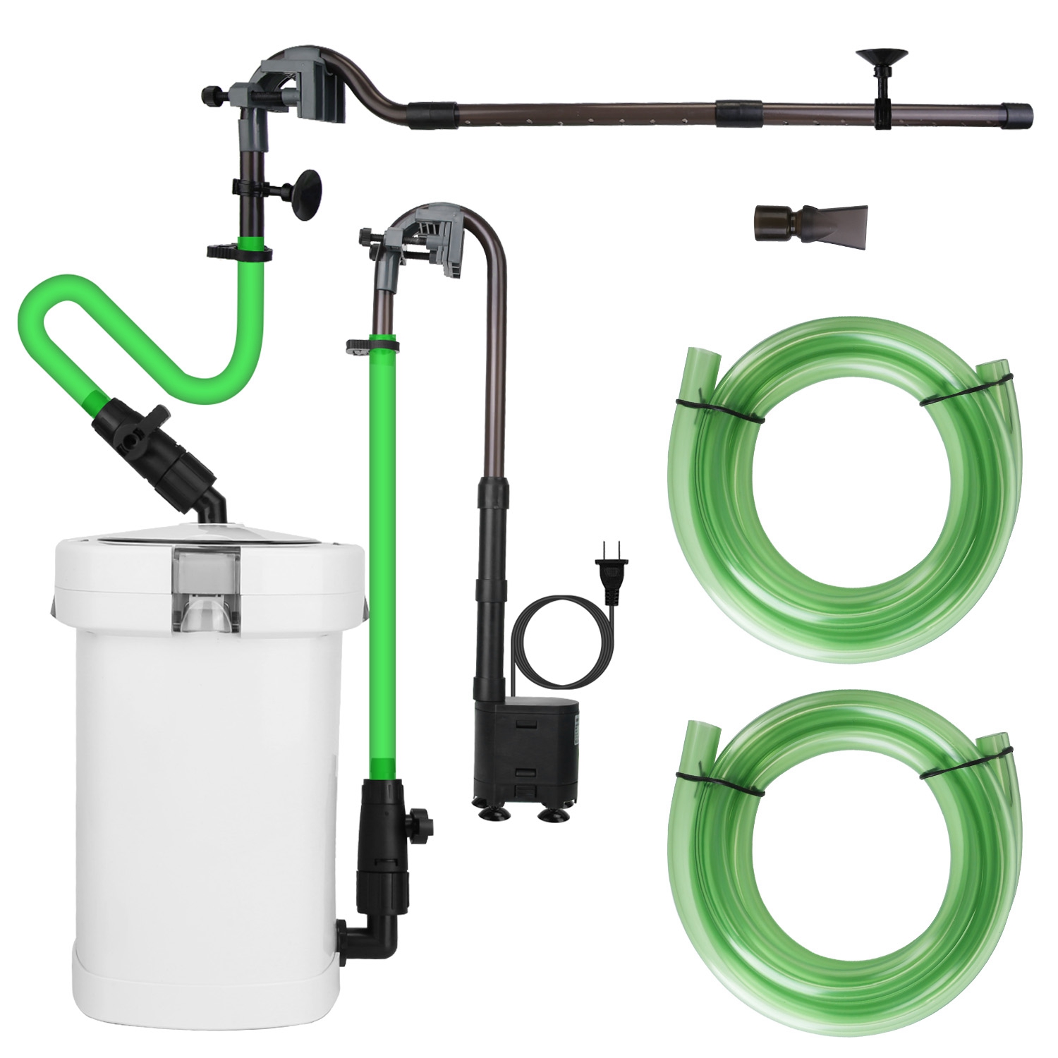 1Pc 3-Stage External Canister Filter For Aquarium Fish Tank With 600L-H Flow Rate 35.4in Max Height 6W Easy Installation Silent photo 2