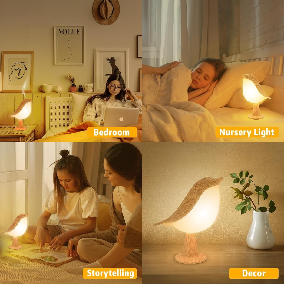 Deogos Small Desk Lamp, Cute Bird Light Cordless Lamp With 3 Color Temperature And Touch Sensor,Kids Night Light With Rechargeable Battery For Bedroom Nightstand Bedside Table Room Decor photo 4