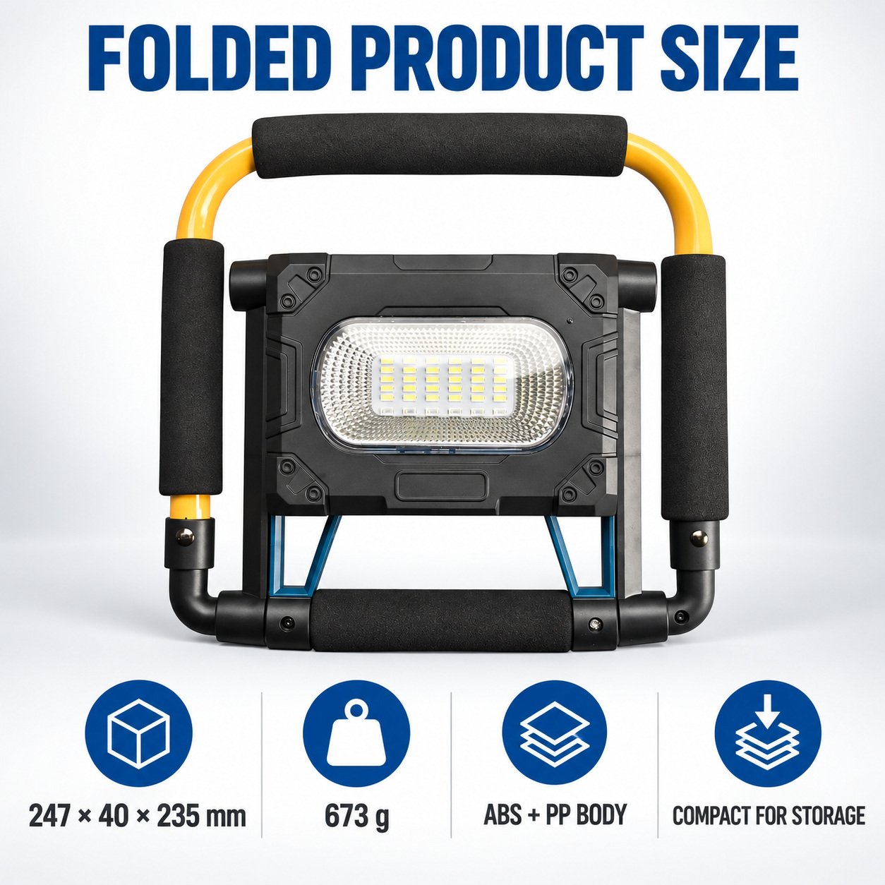 Solar Powered Rechargeable Magnetic Battery Display LED Flood Light W874 1 30 30W Portable Outdoor photo 5