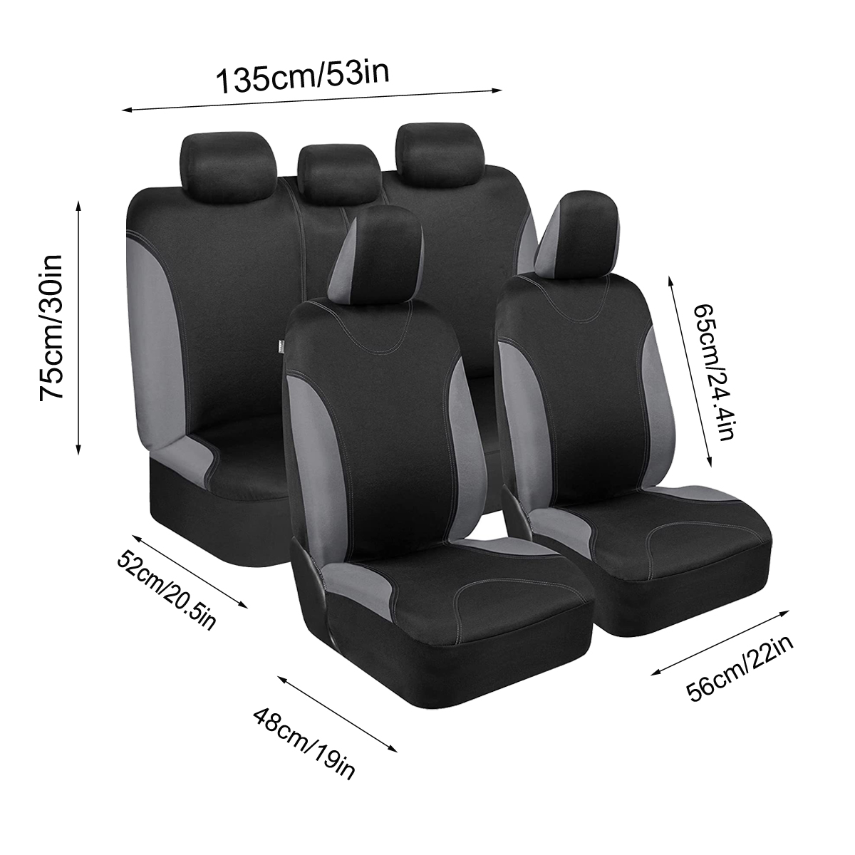 5-Seat Car Seat Cover, Classic And Timeless Design, Thin 2mm Thickness, Suitable For All Seasons photo 4