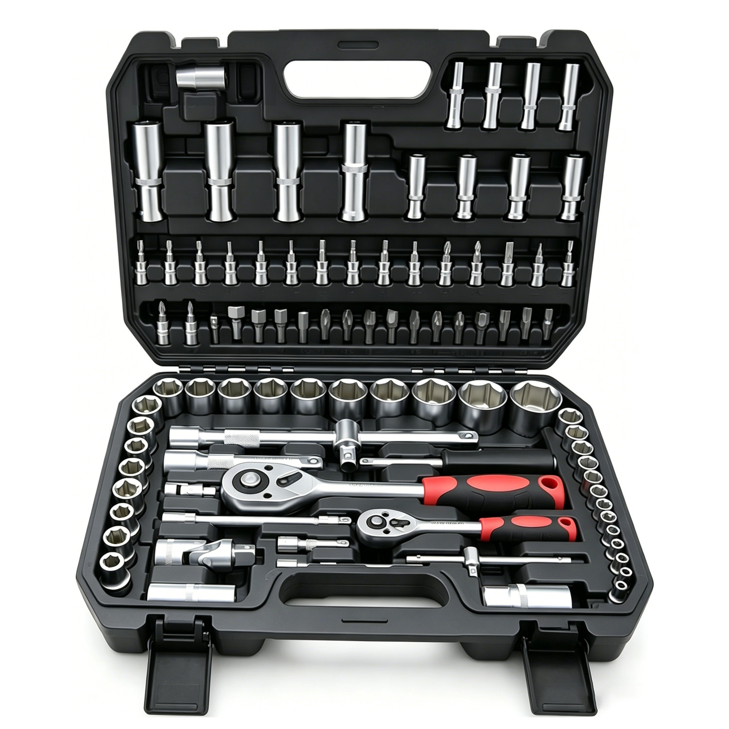 94 Piece  Drive Socket Set Screwdriver Ratchet Bits Wrench Tool Kit photo 7