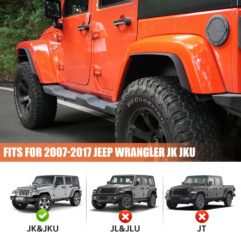 Fender Flares Compatible With 2007-2018 Wrangler photo 3