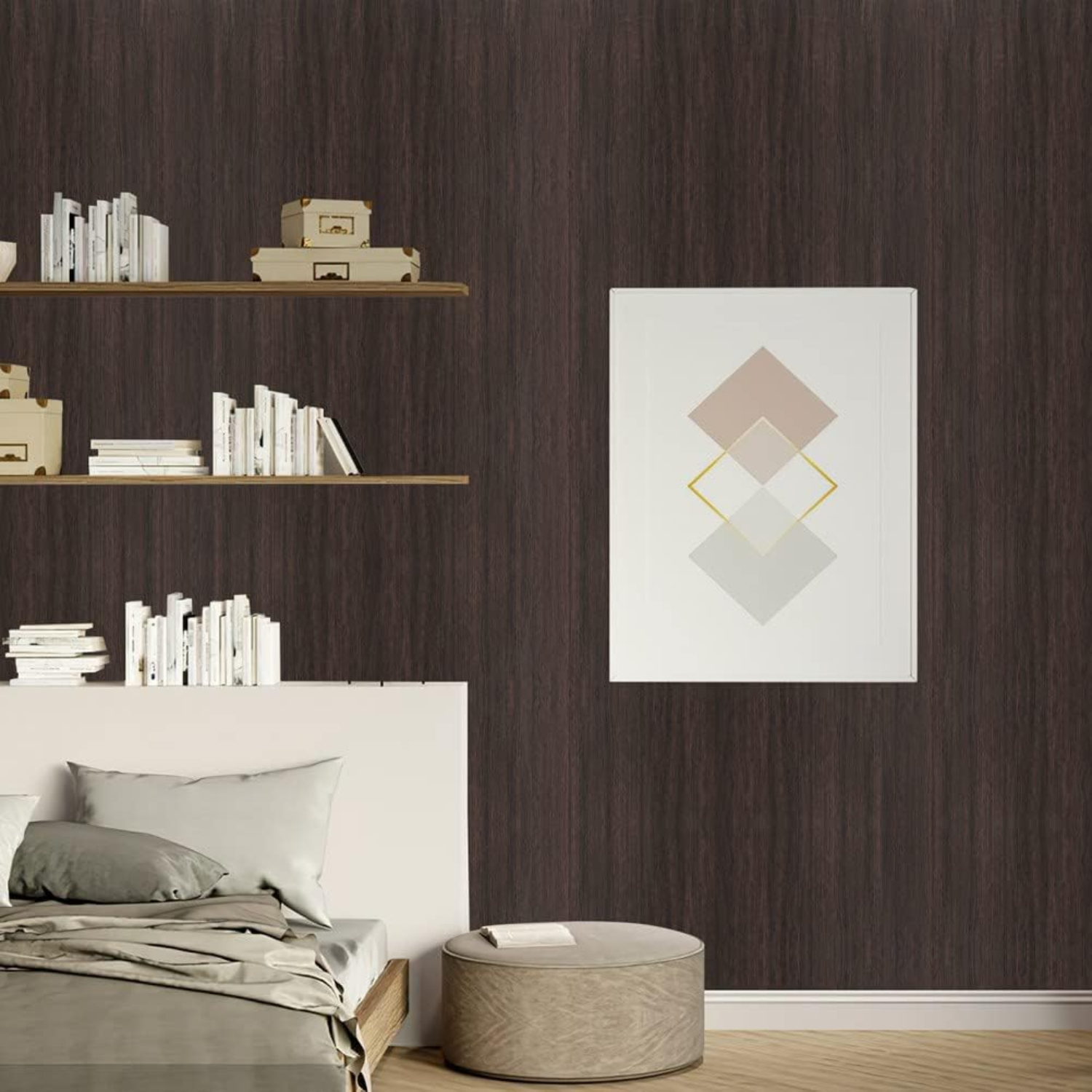 Peel And Stick Wood Contact Paper Self-Adhesive Vinyl Film For Cabinets Shelves Drawers Walnut Wood photo 5