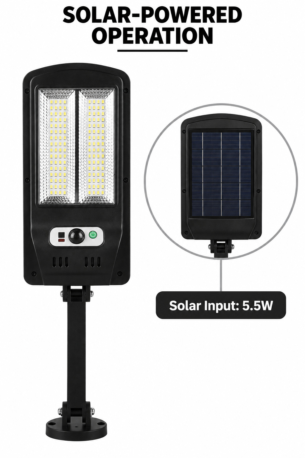 Solar Powered Rechargeable Motion Sensor Waterproof LED Work Light 30W 1500mAh For W755 2 Remote photo 7