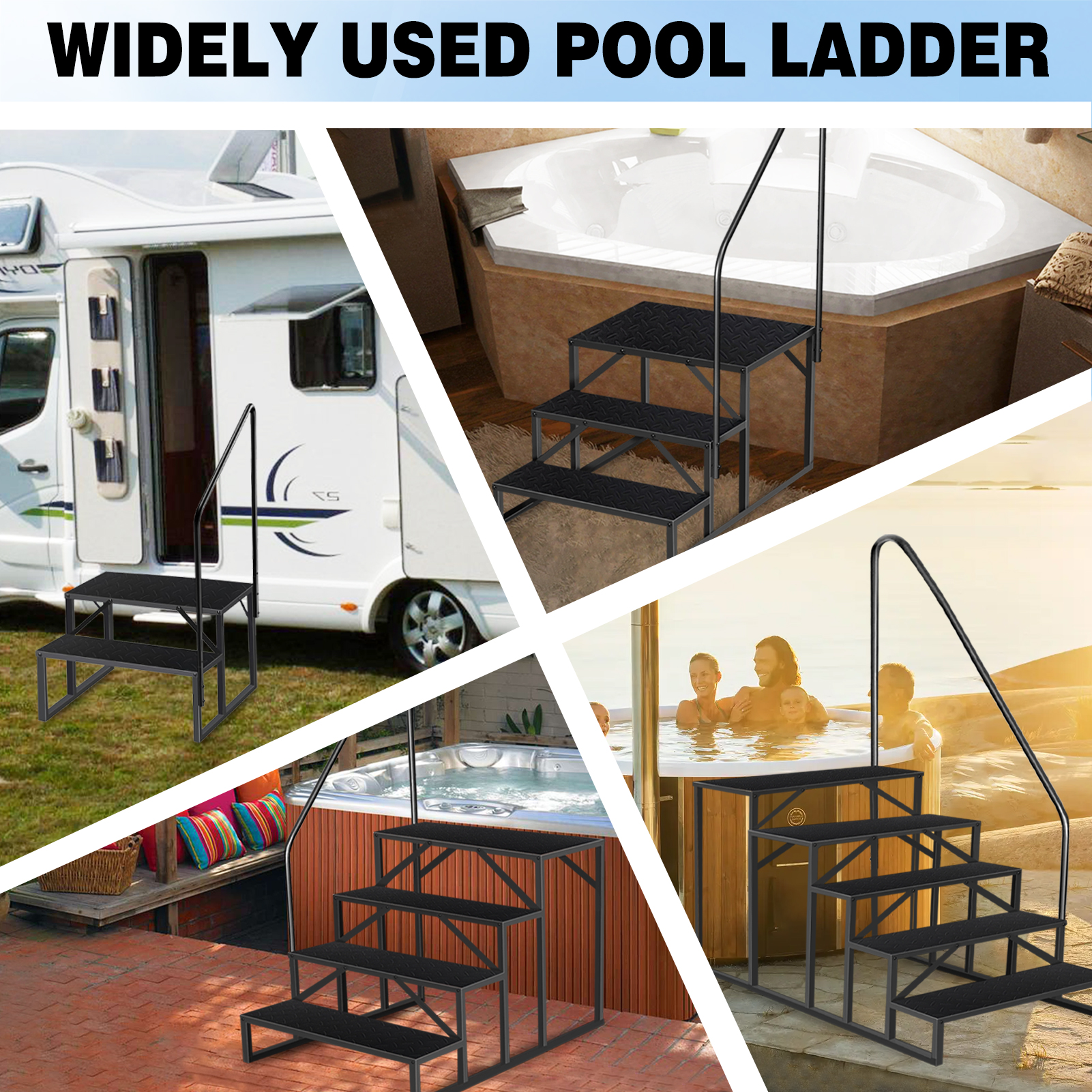 3-level Ladder With Handrails, Two Handrails -TEMU Can Only Be Picked Up-Shipped From Non EBay Certified Warehouse photo 6