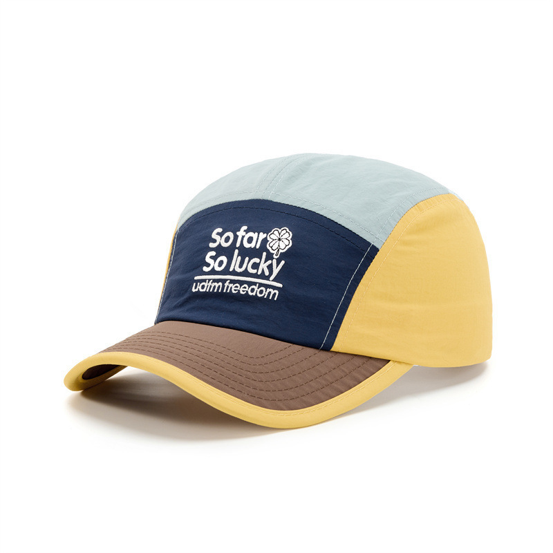 Fall Men's And Women's Quick-drying, Patchwork, Color-mixed, Embroidered Letter Style Casual Baseball Cap, Suitable For Outdoor Outings photo 5