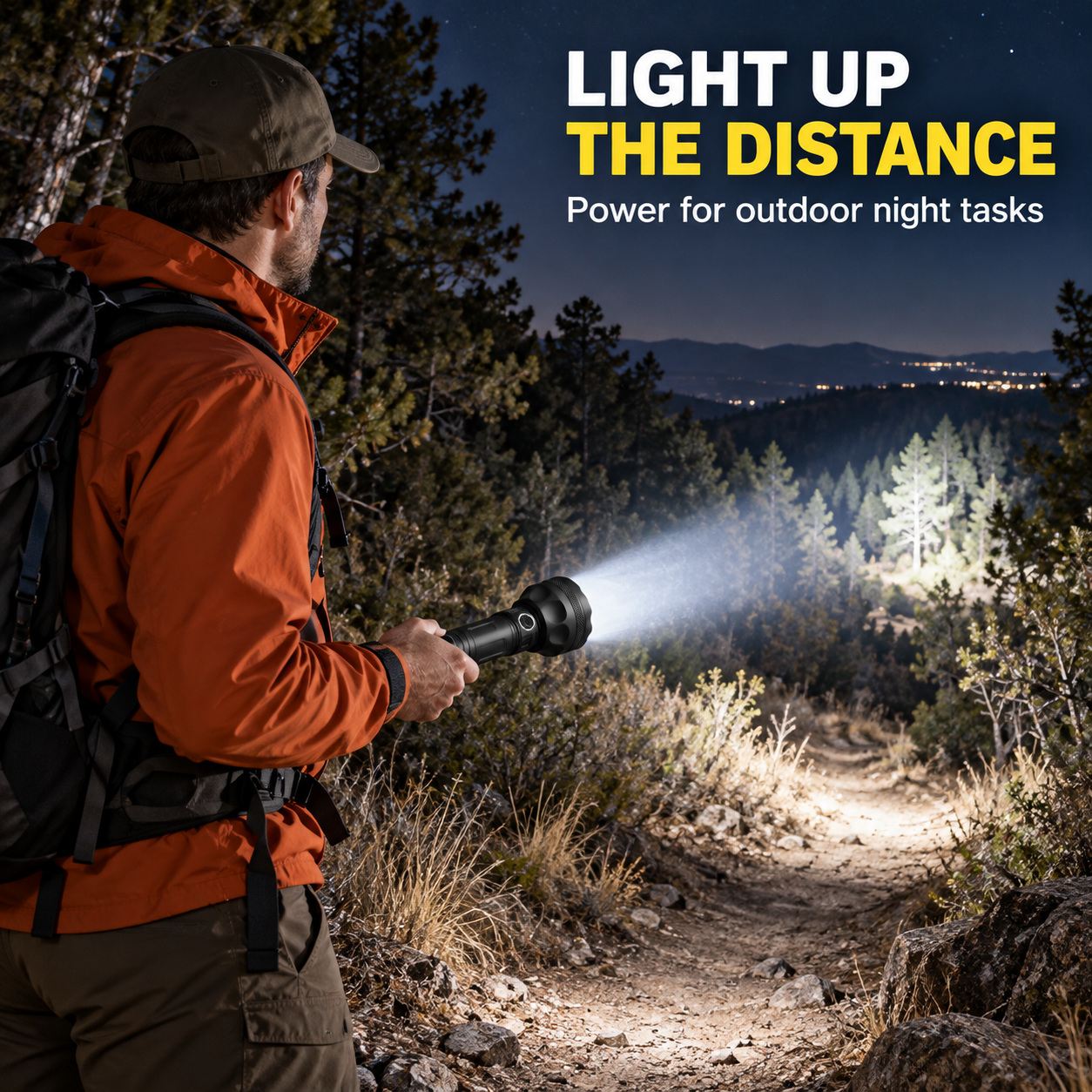 Rechargeable Type C LED Work Light 7000mAh W5212 2 3300LM SOS Mode Flashlight Wrist Strap photo 3