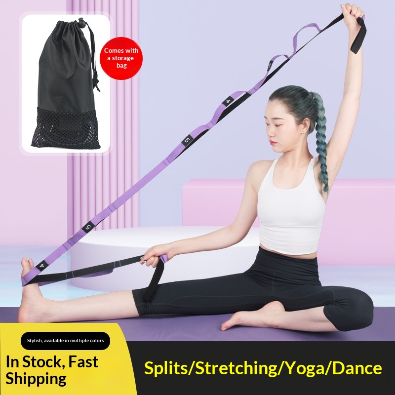 Spot Yoga Stretching Resistance Band Indoor Soft Stretch Split Horse Training Rope Fitness Equipment Supplies photo 1
