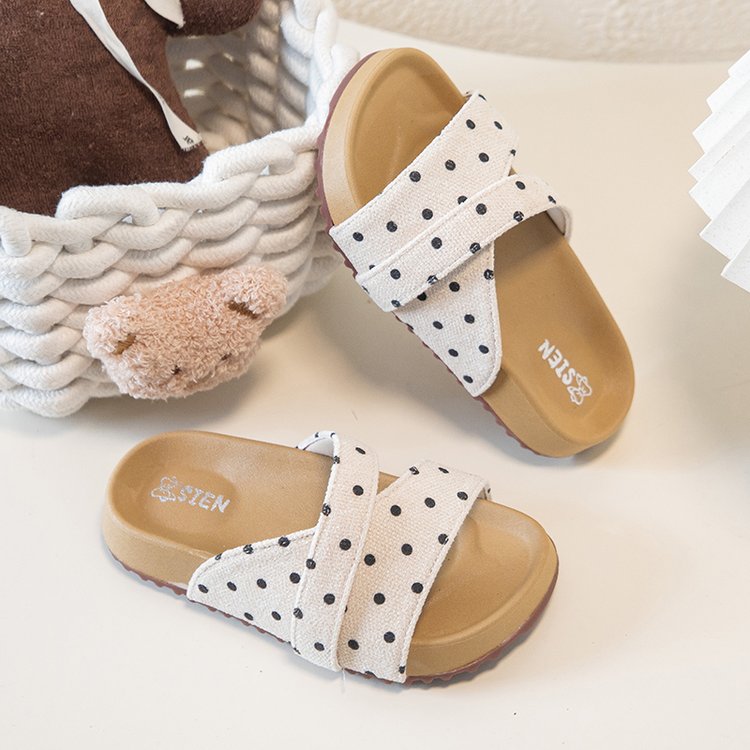 Girls' Polka Dot Flip Flops Summer New Design Children's Sandals Baby Girls' Slippers photo 6