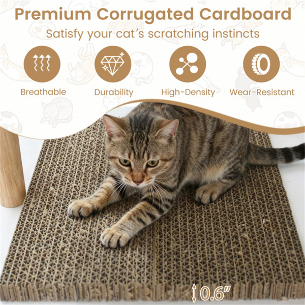 Multi-Level Cat Tree With 2 Scratching Pads, Dual-Door Cat Condo & Anti-Tipping Kit For Indoor Cats photo 7