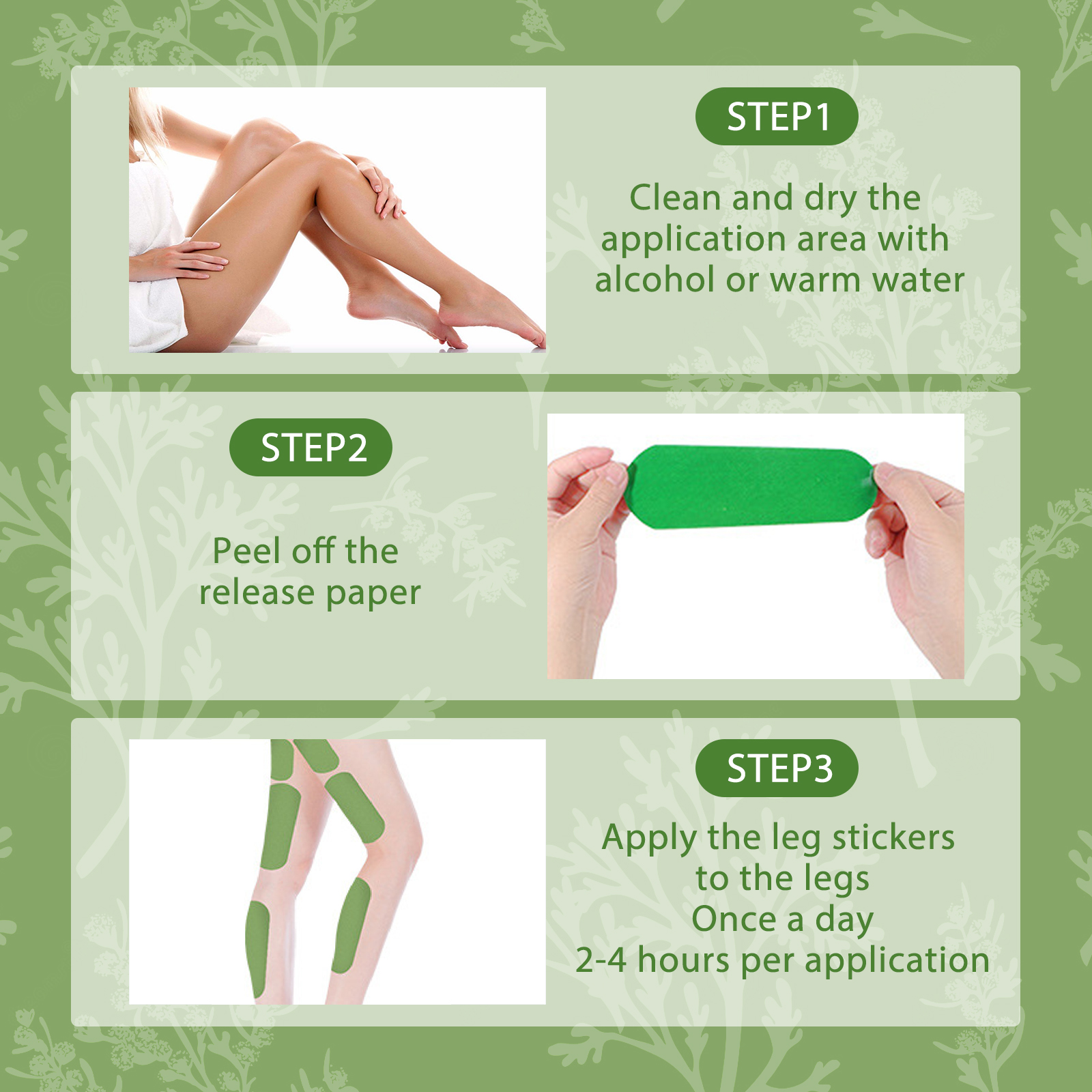 South Moon Wormwood Lower Body Treatment Patch, Leg Muscle Lift Stick Slouch Shape Thighs To Create Tight Legs photo 3