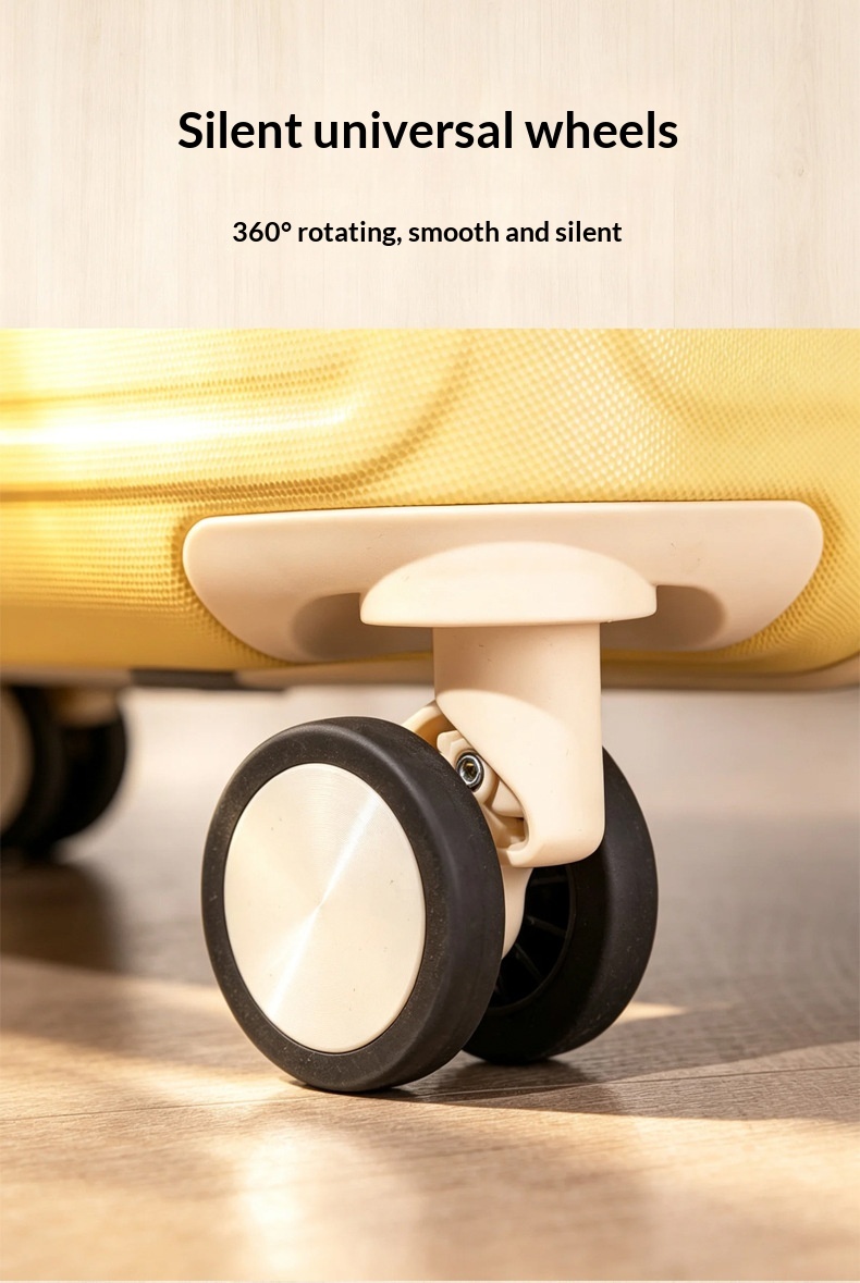2026 New Luggage Trolley Case Student 20 Inch Lightweight Boarding Large Capacity Password Travel Leather Box Male - DY5209 Milk White photo 3