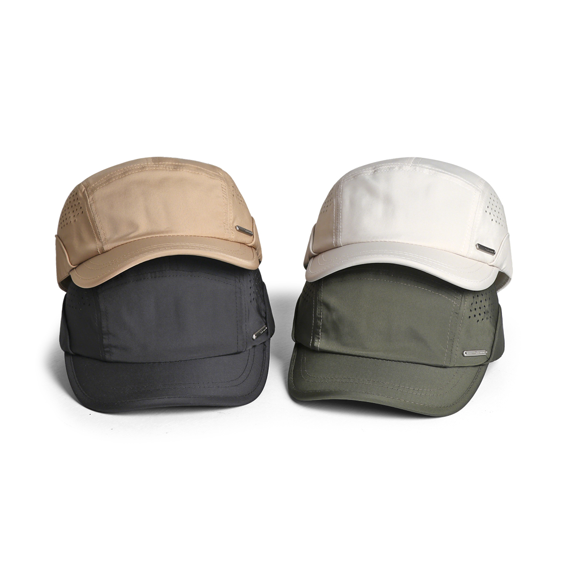 Spring And Summer Lightweight Mesh Breathable Baseball Cap With Side Metal Label, Short Brim, Duckbill Style Hat, Suitable For Outdoor Commuting And Casual Wear photo 5