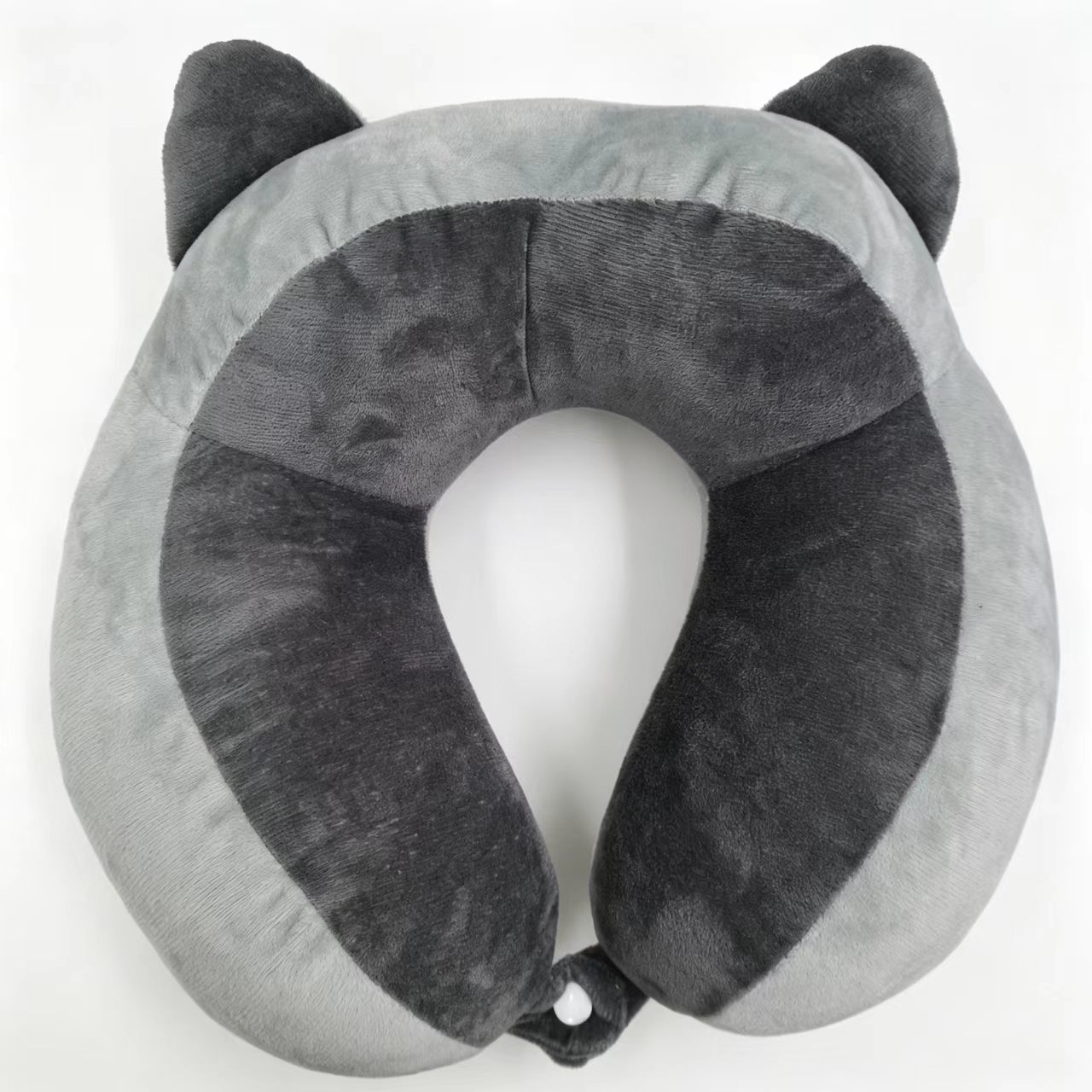Cartoon Raccoon U Neck Pillow, Soft Plush Animal Travel Pillow With Ears, Comfort Neck Rest Cushion For Kids  Adults photo 4