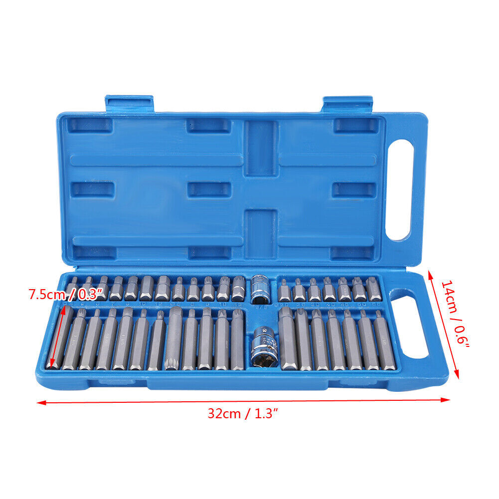 40 X Allen Key Torx Hex Star Spline Socket Bit Set Drive Car Repair Tool 1 2 3 8 photo 2