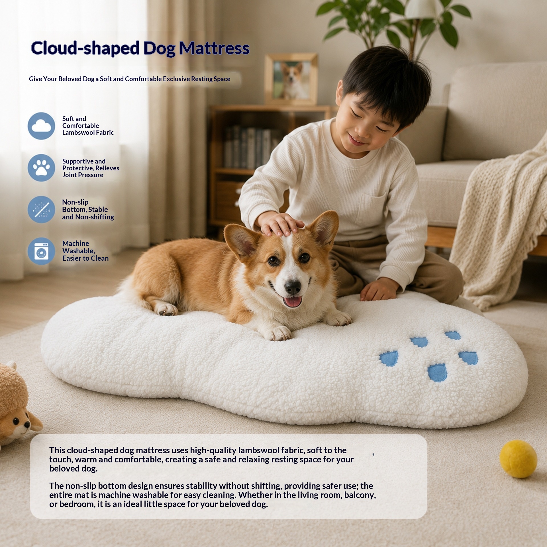 New Pet Mattress Cat And Dog Universal Soft And Comfortable Pet Sleeping Mat Golden Hair Teddy Bichon Corgi Pet Supplies photo 6