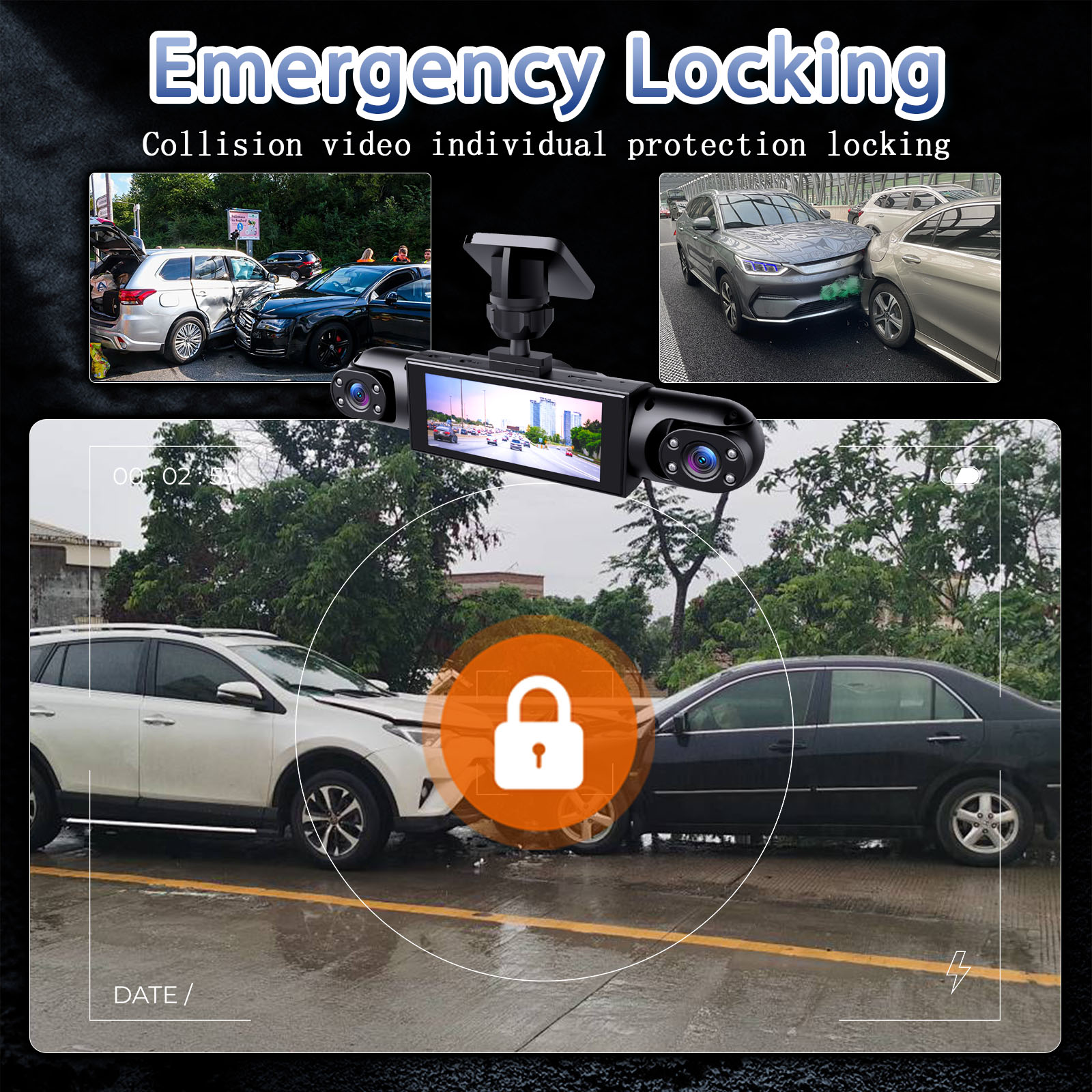 1080P High-definition Driving Recorder With Four Lenses, High-definition Night Vision, Front, Back, Left, Right Recording photo 8