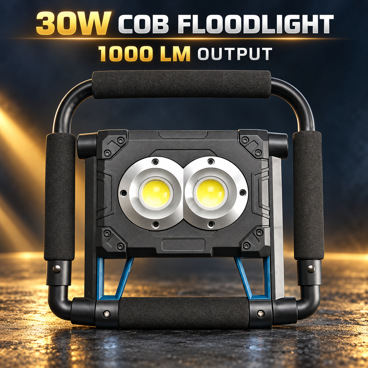 Solar Powered Rechargeable Magnetic Battery Display LED Flood Light W874 3 3600mAh 30W Work Lamp photo 7