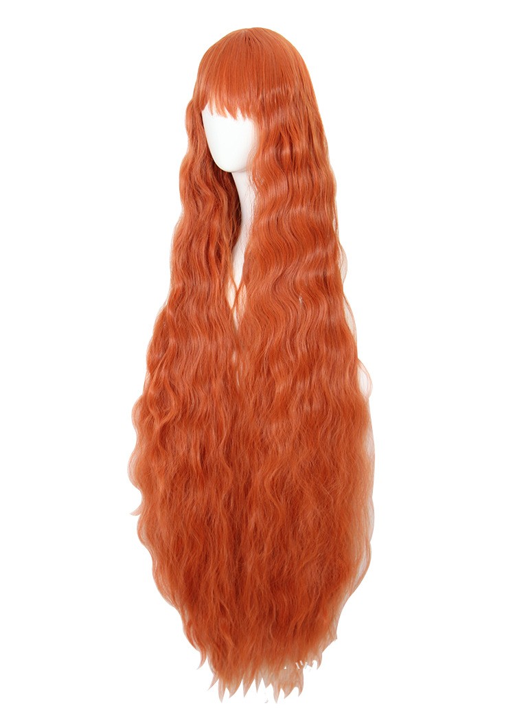Cos Wig Orange 120cm Corn Scalding photo 4