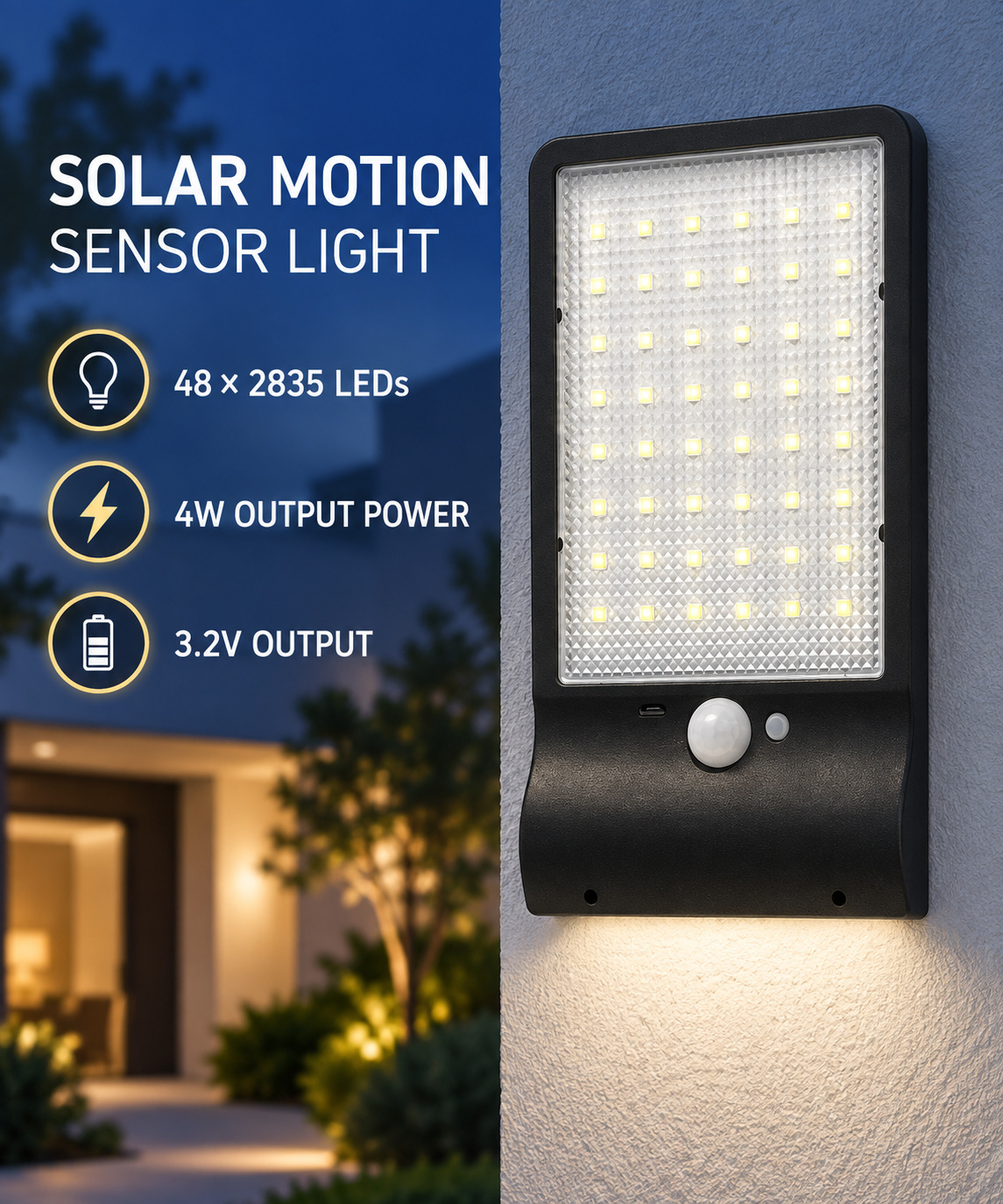 Solar Powered Rechargeable Motion Sensor LED Work Light 4W For Auto W731 Remote Control Street photo 8