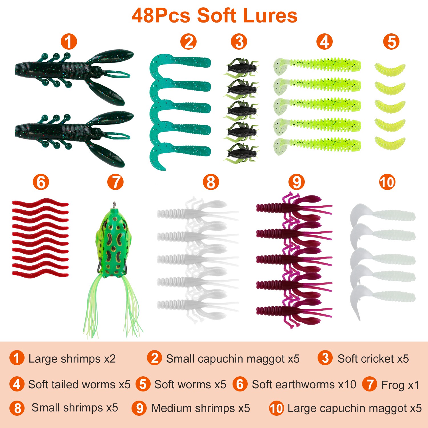 383Pcs Fishing Lures Tackle Box Bass Fishing Animated Lure Crankbaits Spinnerbaits Soft Plastic Worm Saltwater Freshwater Fishing Kit photo 4