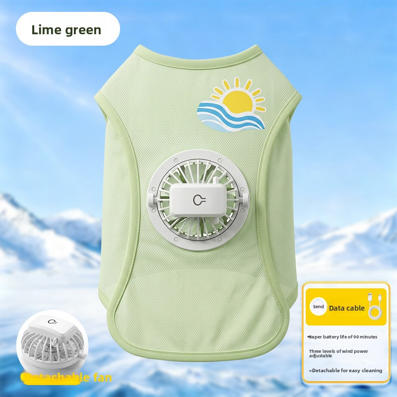 Summer Sun Protection Dog Vest With Built-in Fan, Thin & Breathable Pet Clothes For Small And Medium Dogs photo 5