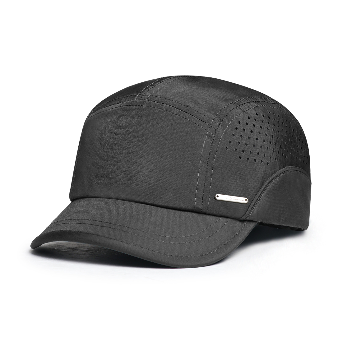 Spring And Summer Lightweight Mesh Breathable Baseball Cap With Side Metal Label, Short Brim, Duckbill Style Hat, Suitable For Outdoor Commuting And Casual Wear photo 7