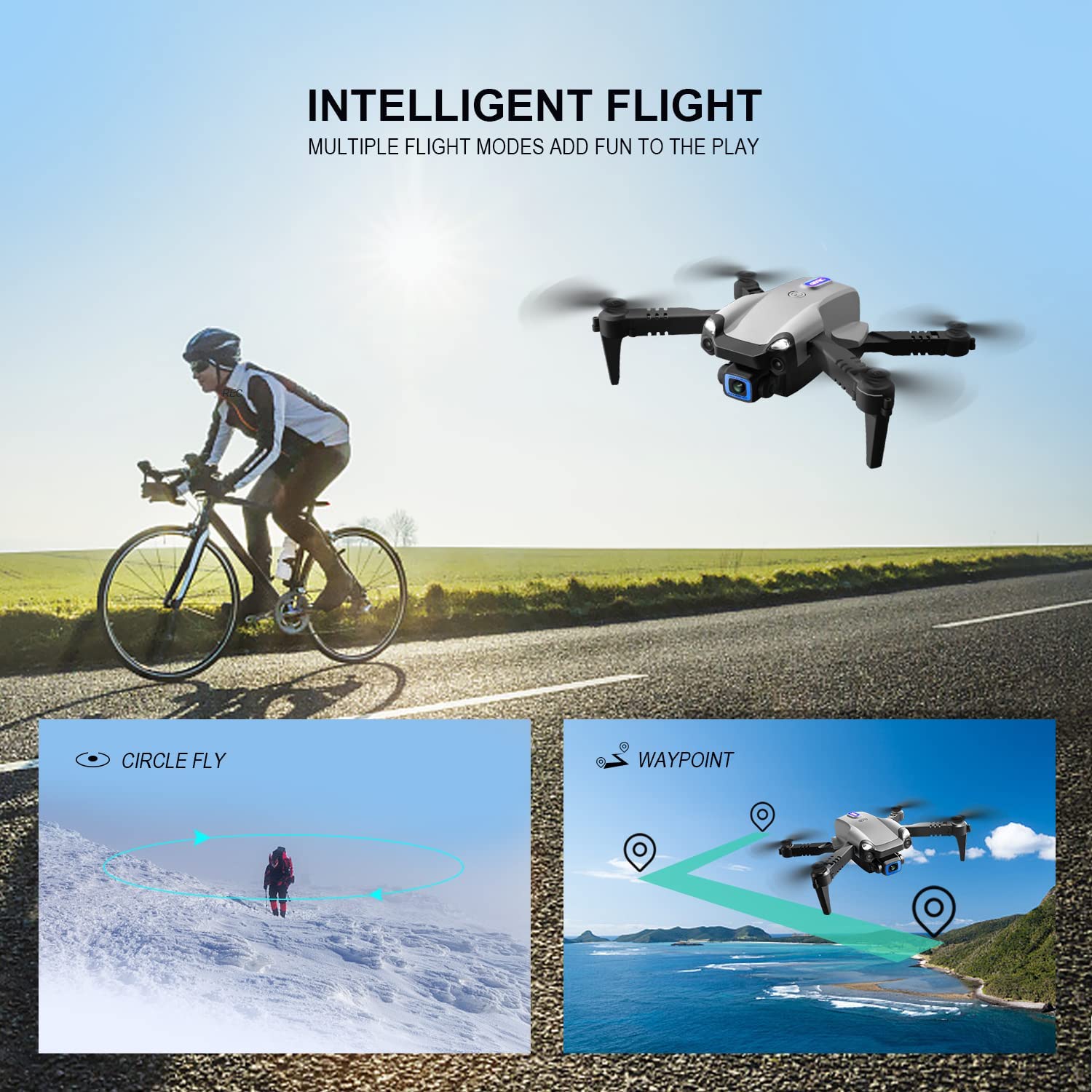 V20 RC Drone WIFI FPV 6K HD Dual Camera Gesture Photo Foldable Quadcopter 2 Battery,Suitable For Beginners.Logistics Is Randomly Sent By UPS, USPS,UNI,GOFO. photo 4