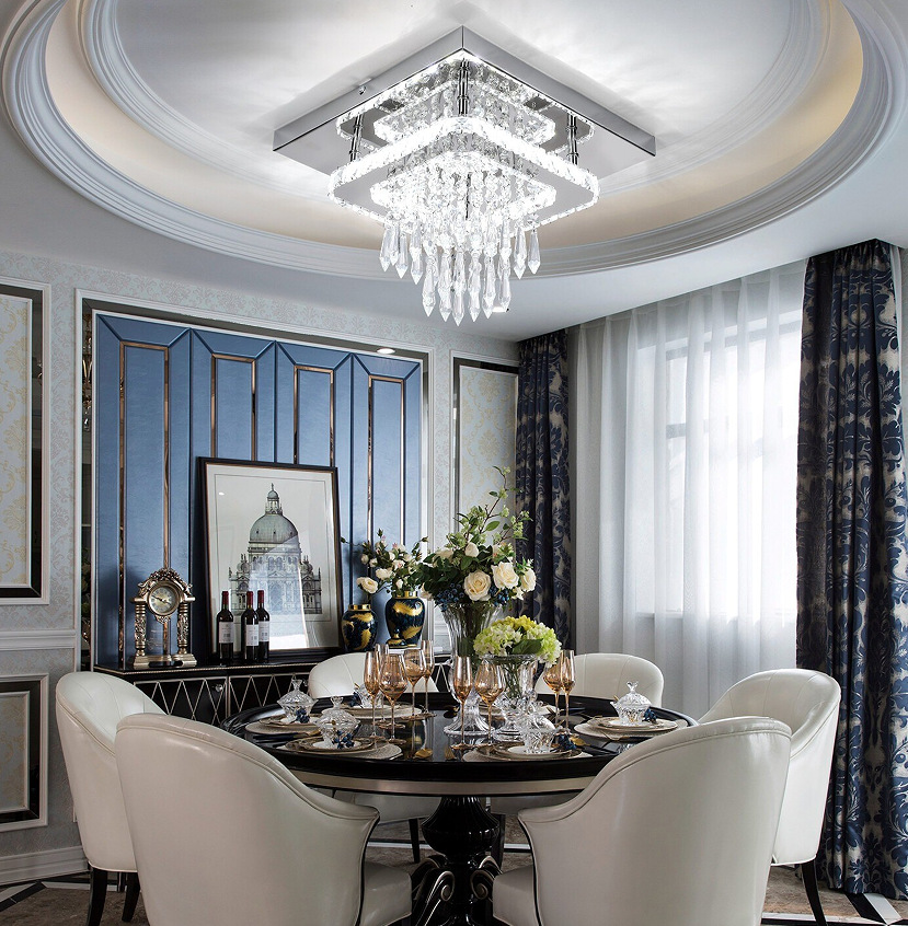 30CM Modern LED Crystal Ceiling Light Square Minimalist Lamp Living Room Bedroom photo 5