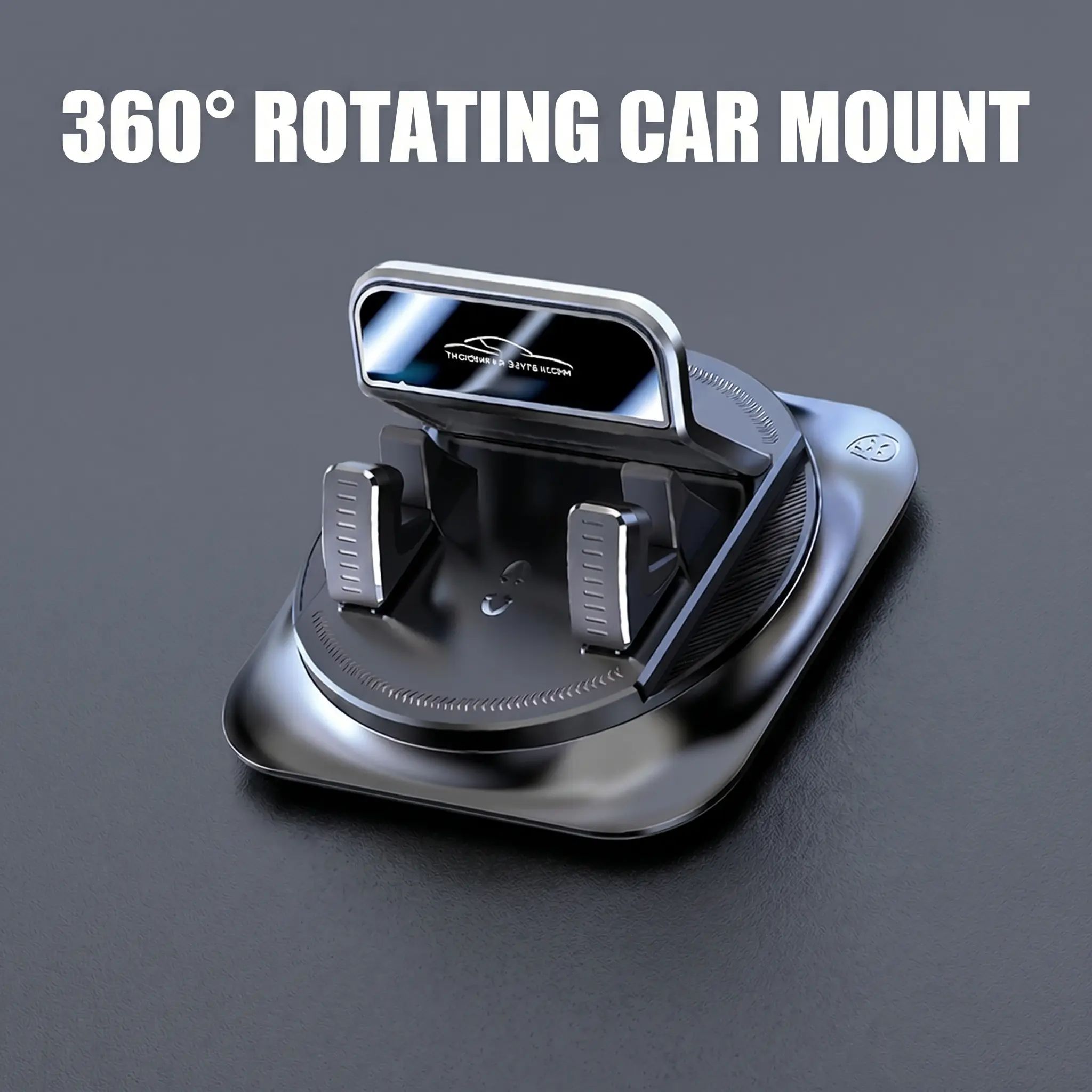 Car Phone Holder For Dashboard, Rotatable Phone Mount With Strong Suction Cup, Washable Gel Base, One-Click Lock, Non-Slip Silicone Pads, Universal Navigation Car Interior Accessory For All Phone photo 3