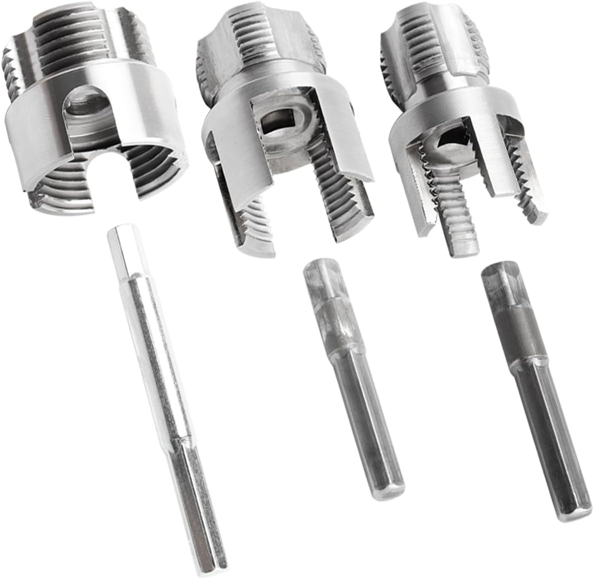 3-piece Heavy-duty Alloy Pipe Thread Tool Set, Integrated Internal And External Pipe Thread Processing Tools, PVC And Plastic Pipe Threader Set photo 4