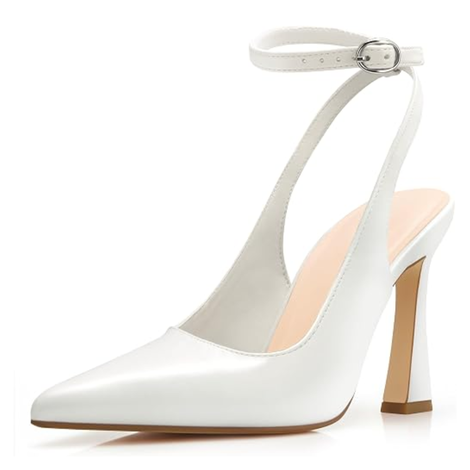 Womens Pointed Closed Toe Heels Stiletto Slingback High Heel For Women Dressy Pumps For Wedding And Office Work Or Going Out photo 7