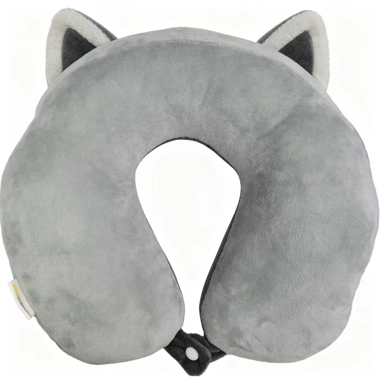 Cartoon Raccoon U Neck Pillow, Soft Plush Animal Travel Pillow With Ears, Comfort Neck Rest Cushion For Kids  Adults photo 3