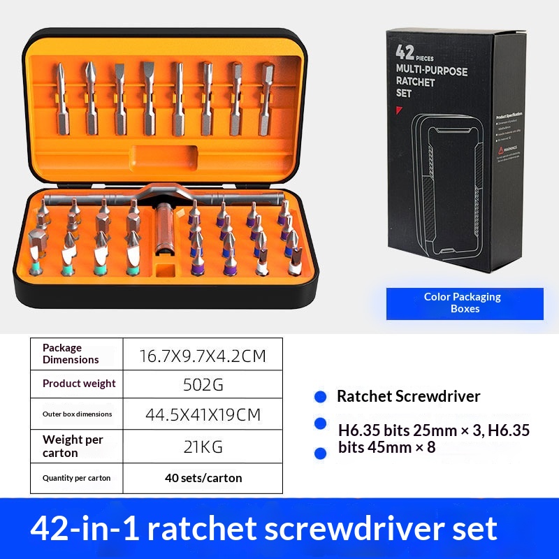 Cross-border Hot-Selling 66-in-1 Ratchet Screwdriver Set  S2 Steel Bits Multifunctional Phone Repair Hardware Tool photo 2