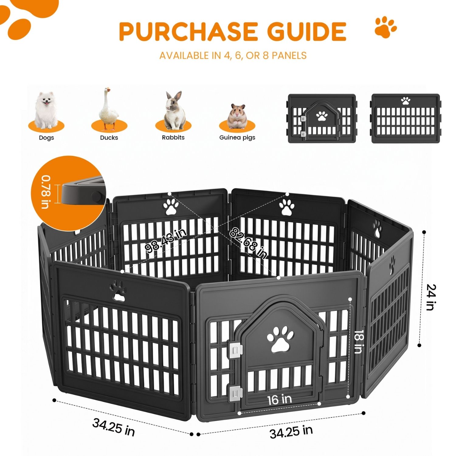 Plastic Dog With Movable Enclosure, Suitable For Small And Medium-sized Dogs, Cats And Rabbits. photo 7