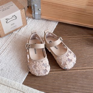 2026 Spring Summer New Girls Mesh Sandals, Kids Breathable Princess Shoes, Casual Loafers Leather Flat Shoes For Little Girls photo 3