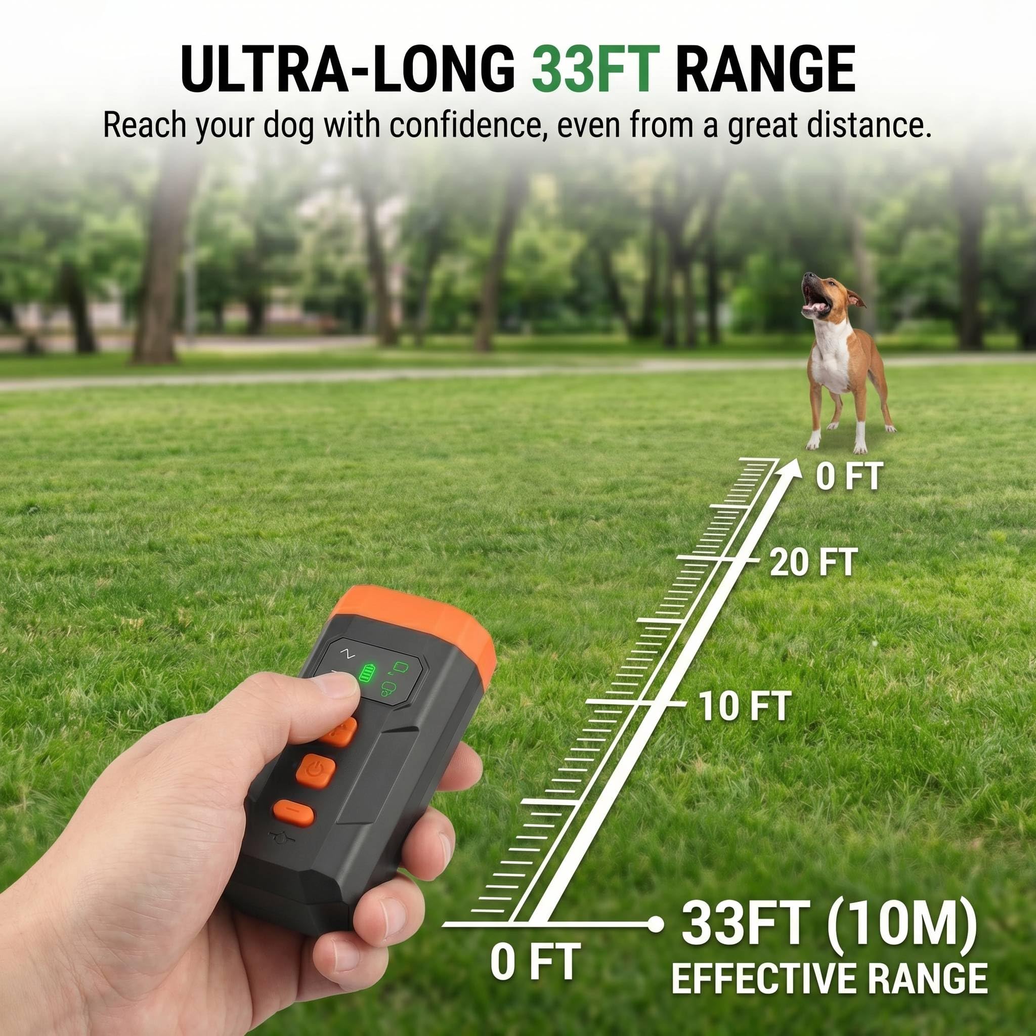 Ultrasonic Dog Bark Deterrent Device, 33FT Effective Range Indoor Outdoor Use, Safe & Humane Rechargeable Bark Control With Child Safety Lock To Effectively Correct Dog Barking Behavior photo 6