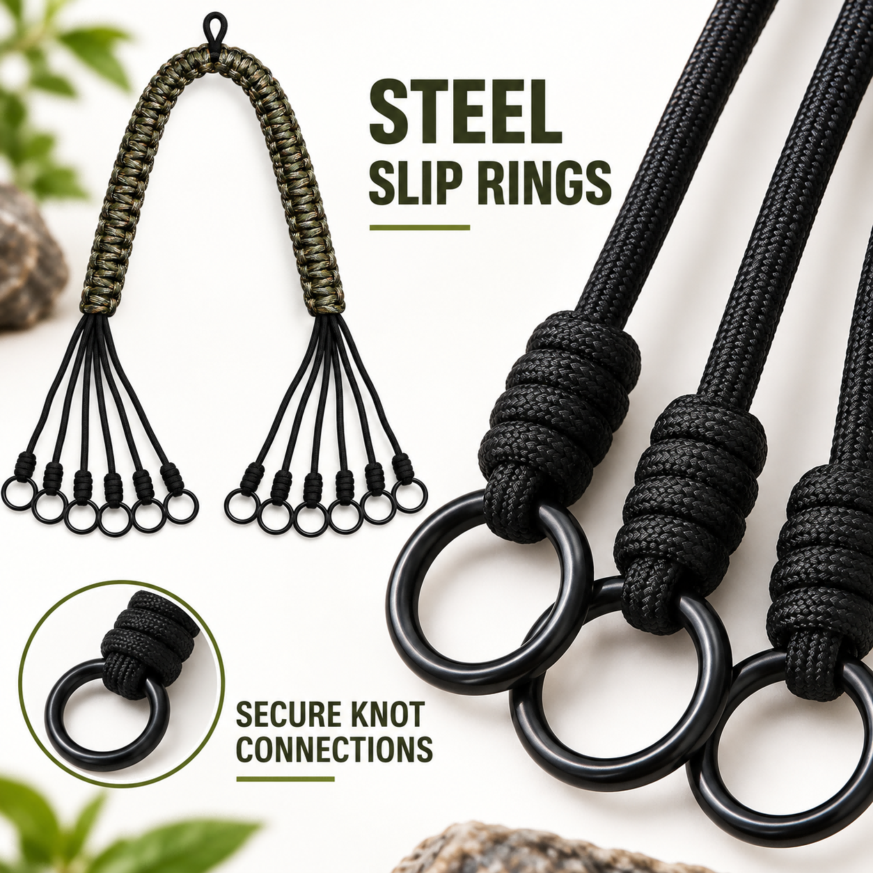 Camo Durable Nylon Hunting Lanyard Duck Goose Hanger Waterfowl Dove Carrier With Steel Loop Slip Ring photo 2