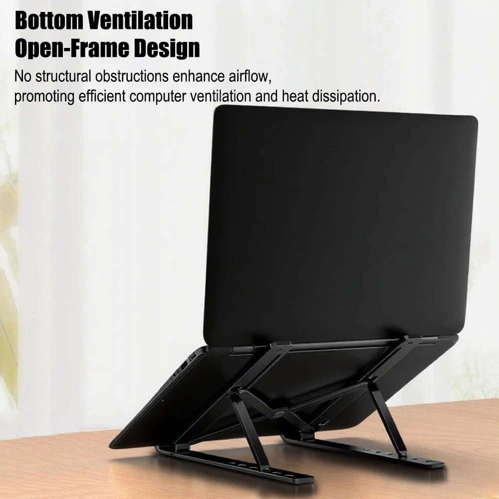Aluminum Adjustable Foldable Laptop Stand With Desk Riser Holder For Notebooks photo 6