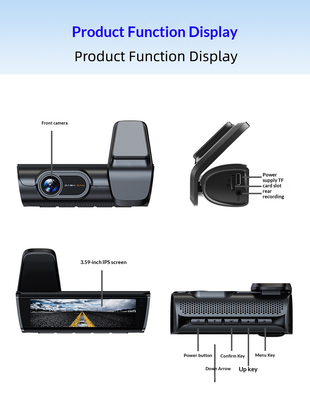 4K Dual Front & Rear Dash Cam, High Definition Car DVR Recorder photo 7