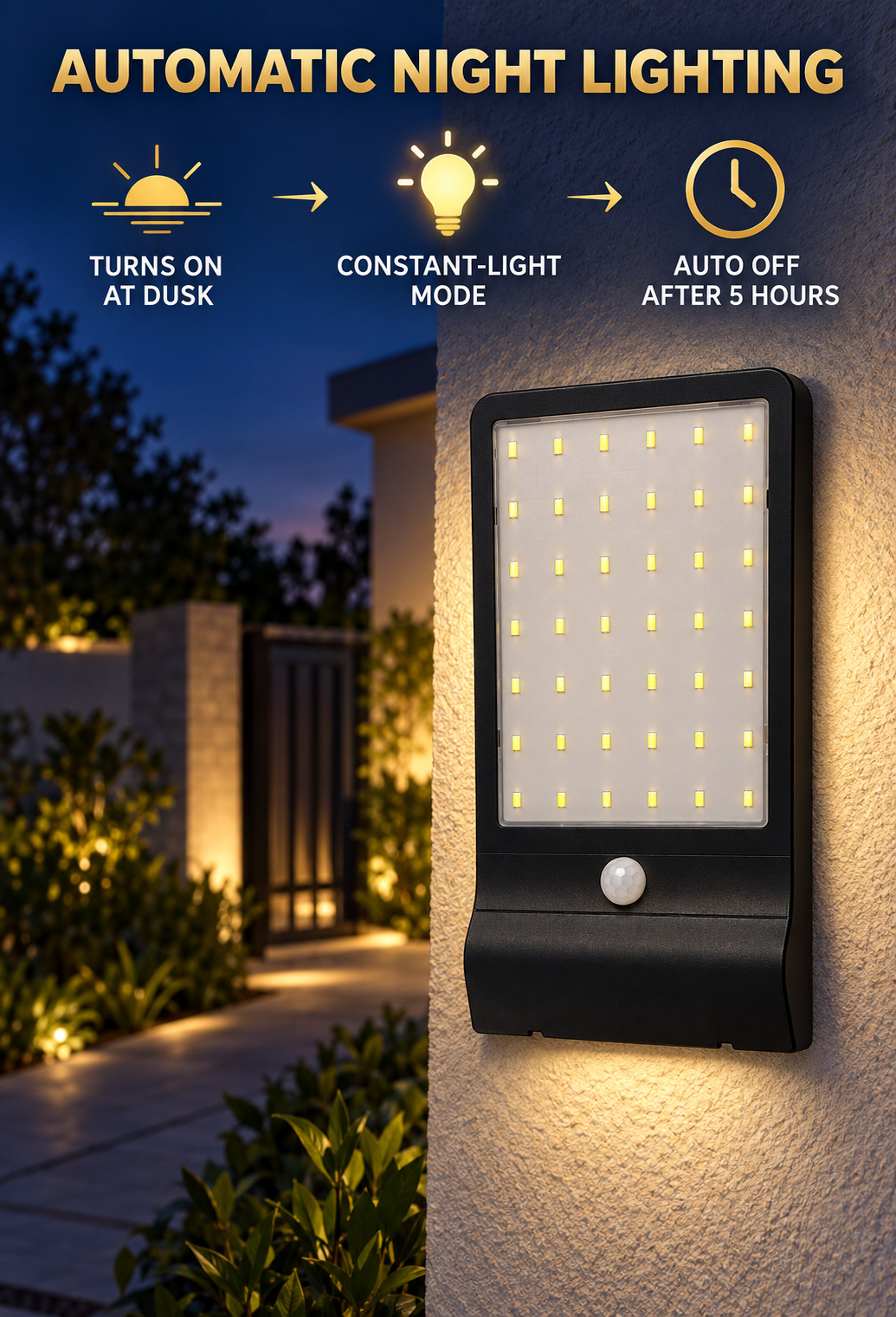 Solar Powered Rechargeable Motion Sensor LED Work Light 20W For Auto W732 Street Outdoor Road photo 4