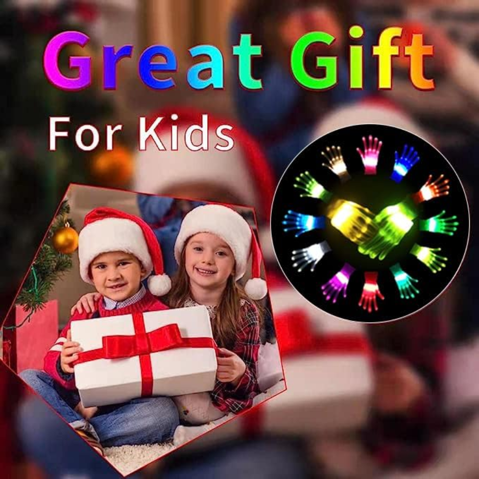 Kids Toys 12 Colors LED Gloves Cool Toys For Age 3-6 Years Old Boys Girls Halloween Costumes Light Up Gloves Stocking Stuffers Christmas Birthday photo 2