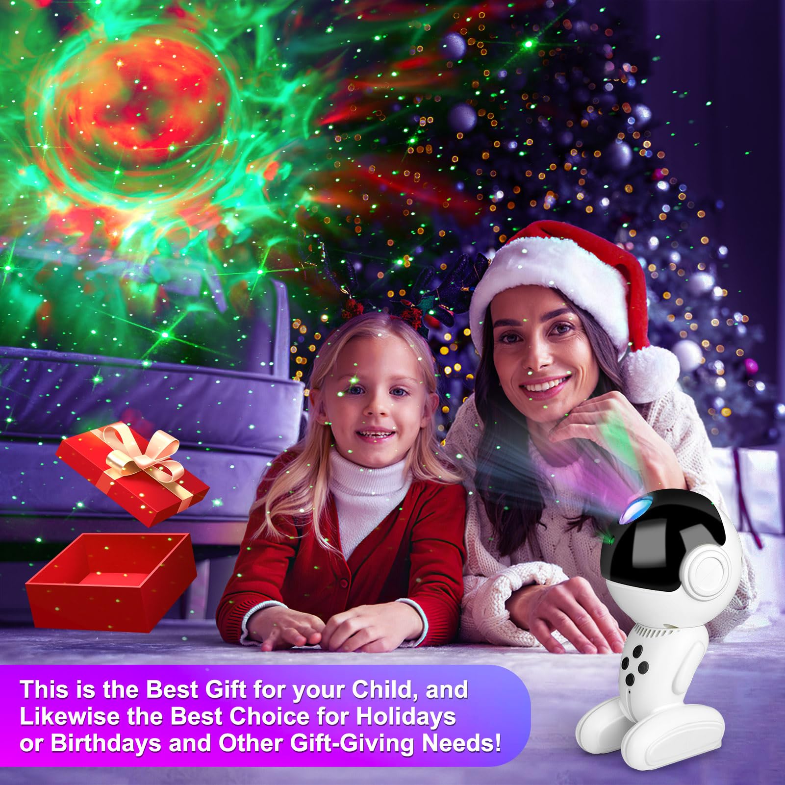 Astronaut Galaxy Night Light, 360  Adjustable Starry Night Light With Timer And Remote Control, USB Powered photo 7