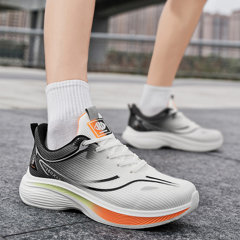 Summer Men Fly Knit Mesh Dad Sneakers, Breathable Non-Slip Soft Sole Casual Running Shoes photo 4