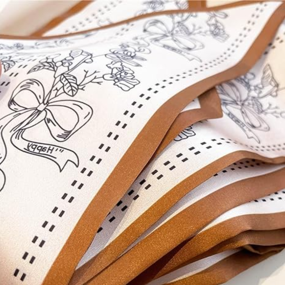 Head Scarf Hair Neck Scarves For Women Purse Bag Scarfs For Handbags Silky Long Thin Satin Headscarf Fashion photo 5