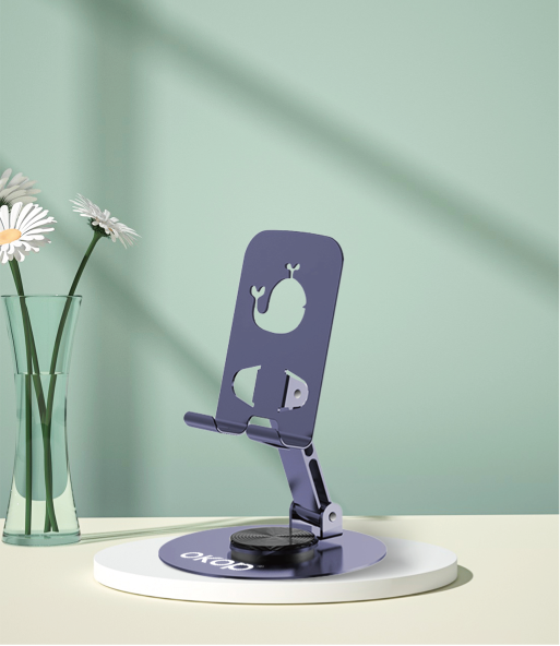 KP-934 Metal Desktop Phone Tablet Stand Adjustable Foldable Rotatable Ideal For Streaming Live Broadcasting And Filming In Stock photo 6