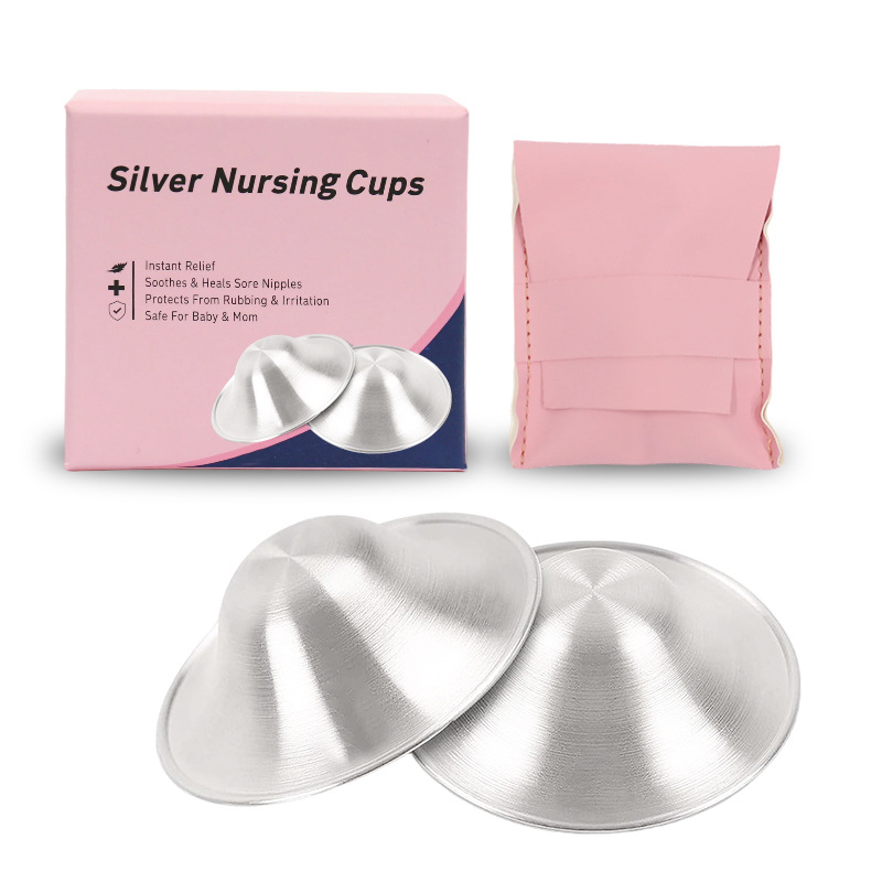 Silver Nipple Protectors Nursing Cups For Breastfeeding Pain Relief Reusable Antibacterial Maternity Care Custom photo 1